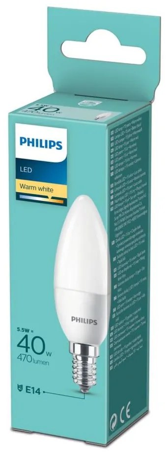 Lampadina LED Philips B35 E14/5,5W/230V 2700K
