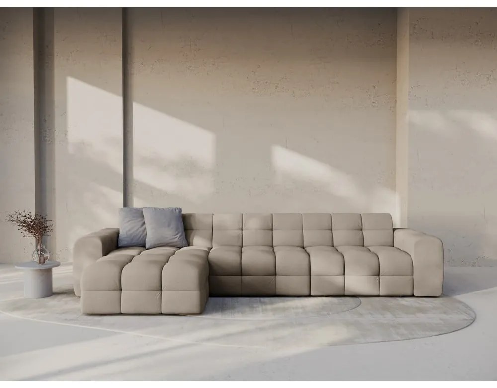 Divano angolare marrone (con penisola a sinistra/con chaise lounge) Kendal – Micadoni