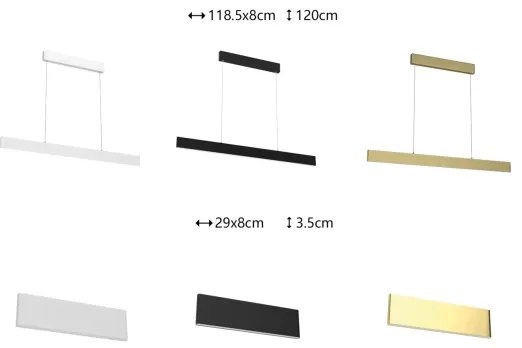 Immax NEO - Applique a LED dimmerabile LISTON LED/8W/230V nera + T