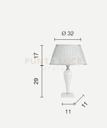 Lumetto ravel nero e cromo attacco e14 1 luce h. 29+17cm