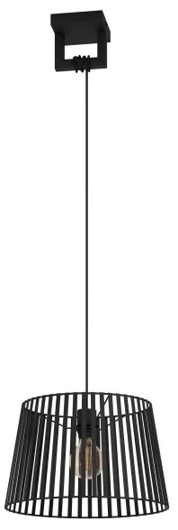 Eglo 390002 - Lampadario a sospensione con filo BOGOTA 1xE27/40W/230V nero