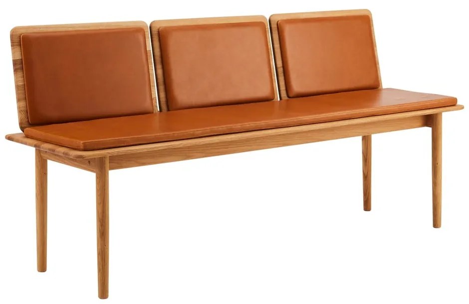 Panca in pelle marrone cognac Elba - Hammel Furniture