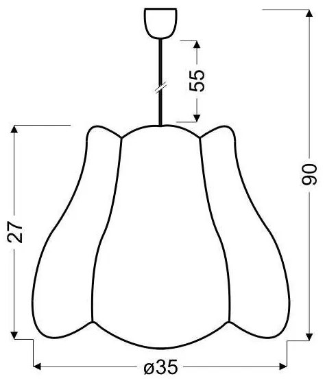 Lampadario a sospensione per bambini ZUZA 1xE27/60W/230V blu