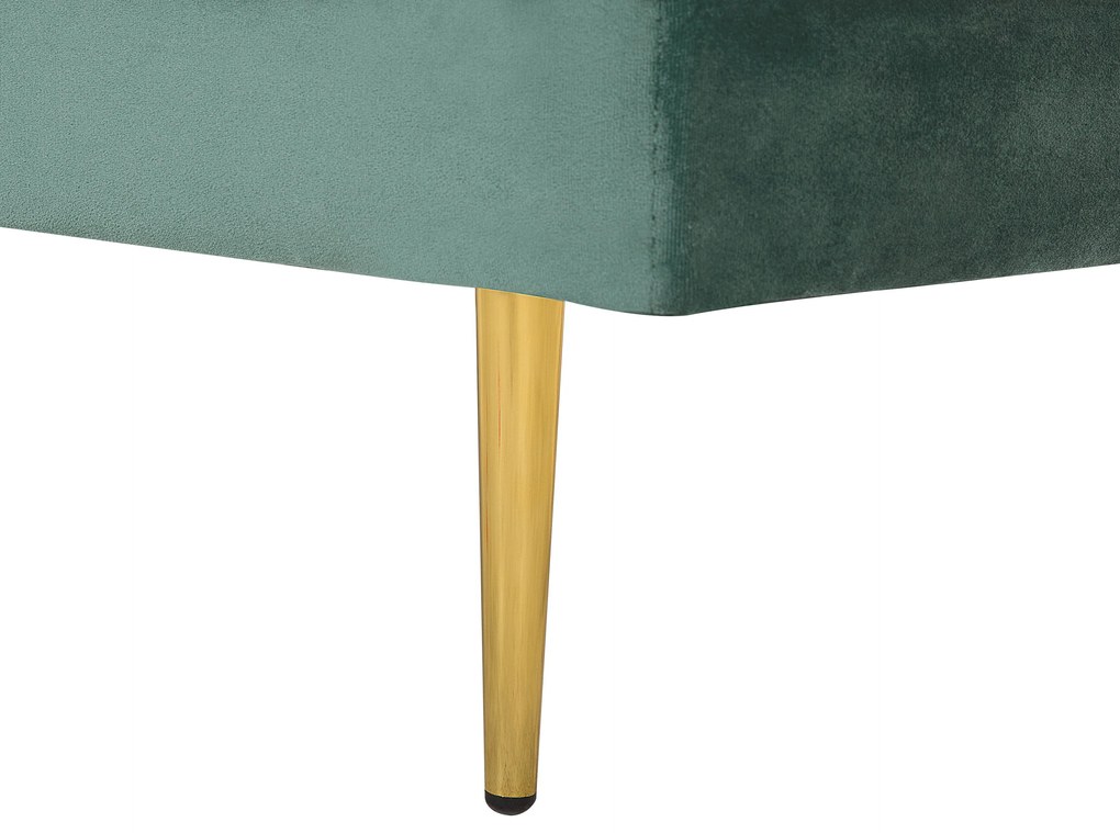 Chaise longue velluto verde menta destra MIRAMAS Beliani