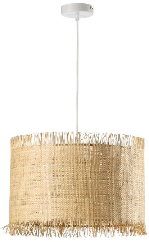 Lampadario Natura Sospensione FRINGILLA  1 - E27 bianco paralume beige E27 Ø40cm