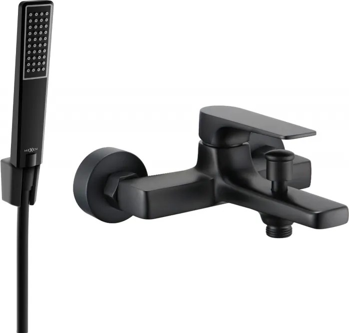Mexen Lynx R72 rubinetteria per vasca con set doccia, nero - 74593R72-70
