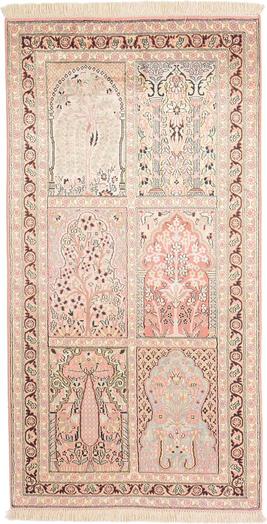 Cashmere Silk Tappeto 80x150 (Indian) Annodato A Mano