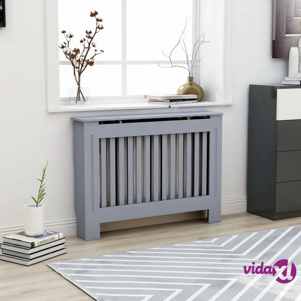vidaXL Copertura per Radiatore Antracite 112x19x81,5 cm in MDF