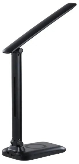 Immax 09106L - Lampada da tavolo LED dimmerabile con ricarica wireless QI LUMI LED/7W/230V nera