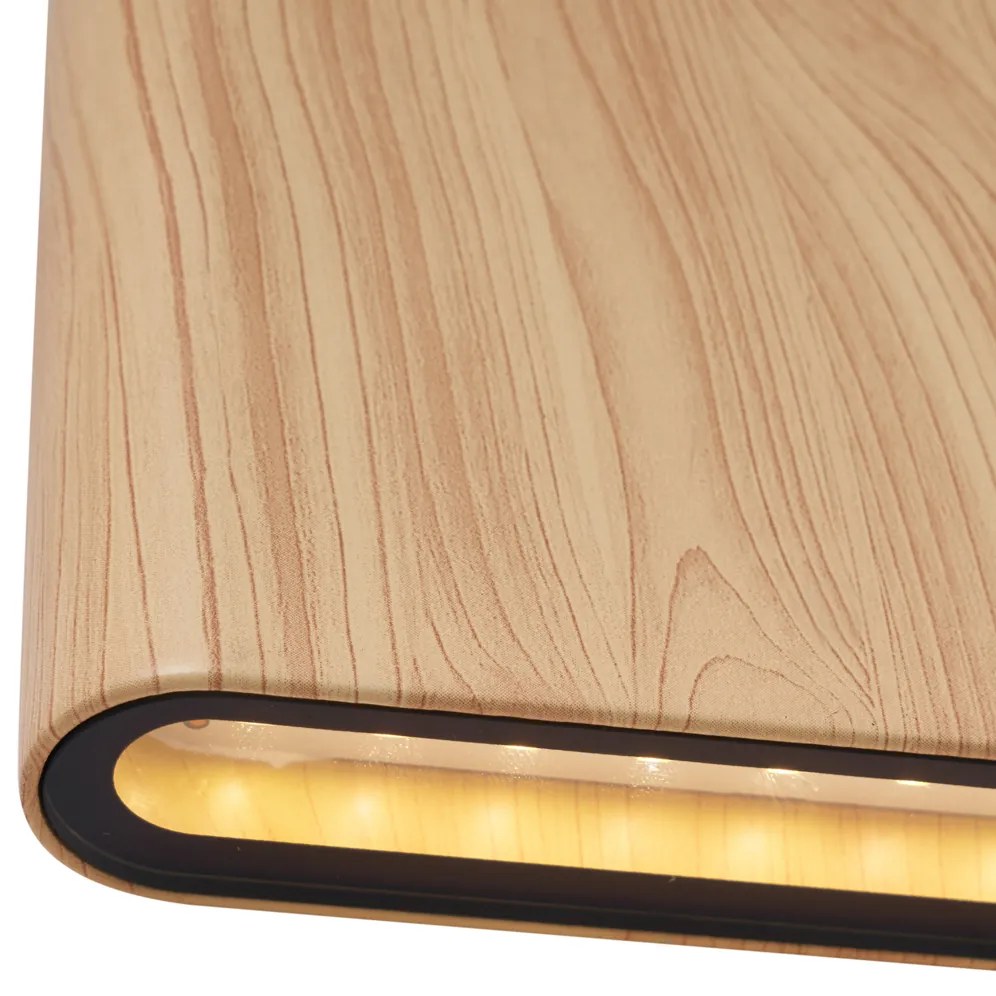 Lampada da parete scandinava da esterno in legno 11,5 cm con LED IP65 - Batt