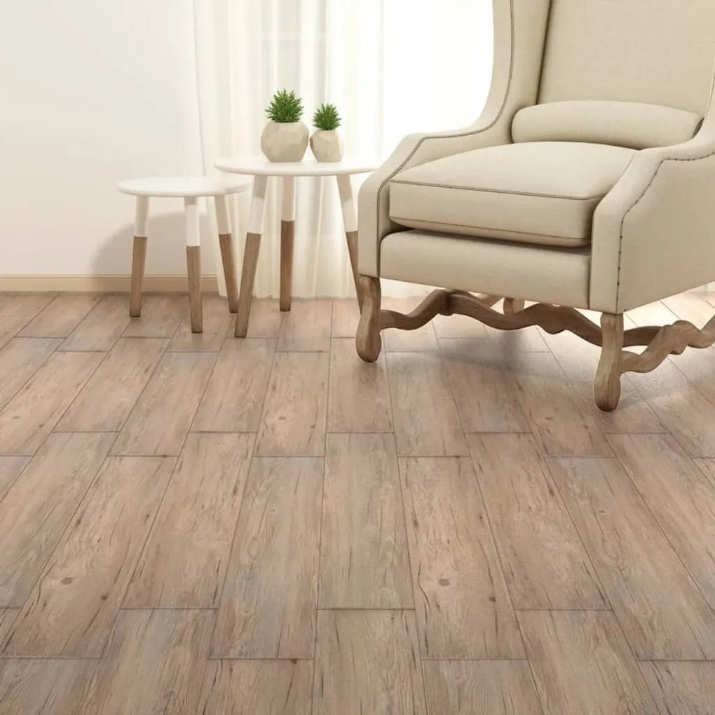 Listoni Pavimenti Autoadesivi İn Pvc 5,21 M² 2mm Rovere Marrone /
