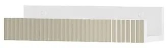 Mensola per bagno Niwa L 40 cm laccato opaco bianco con vetro sabbia
