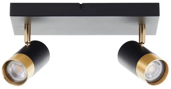Brilliant - Faretto LED VIGOLO 2xGU10/5W/230V nero/oro