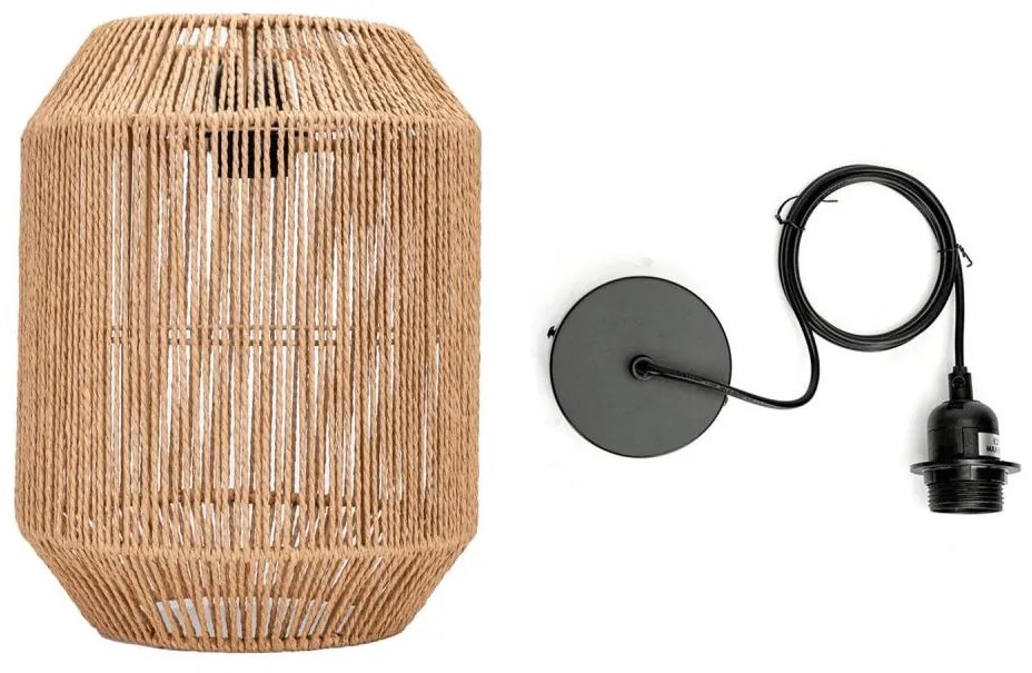 Aigostar - Lampadario a sospensione con filo 1xE27/60W/230V beige