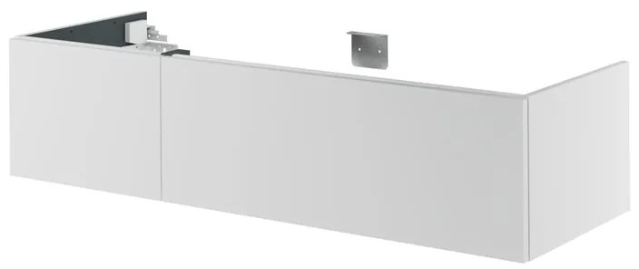 Mobile da bagno sospeso sotto lavabo L 135 x H 32 x P 48 cm bianco laccato, 1 cassetto SENSEA Neo
