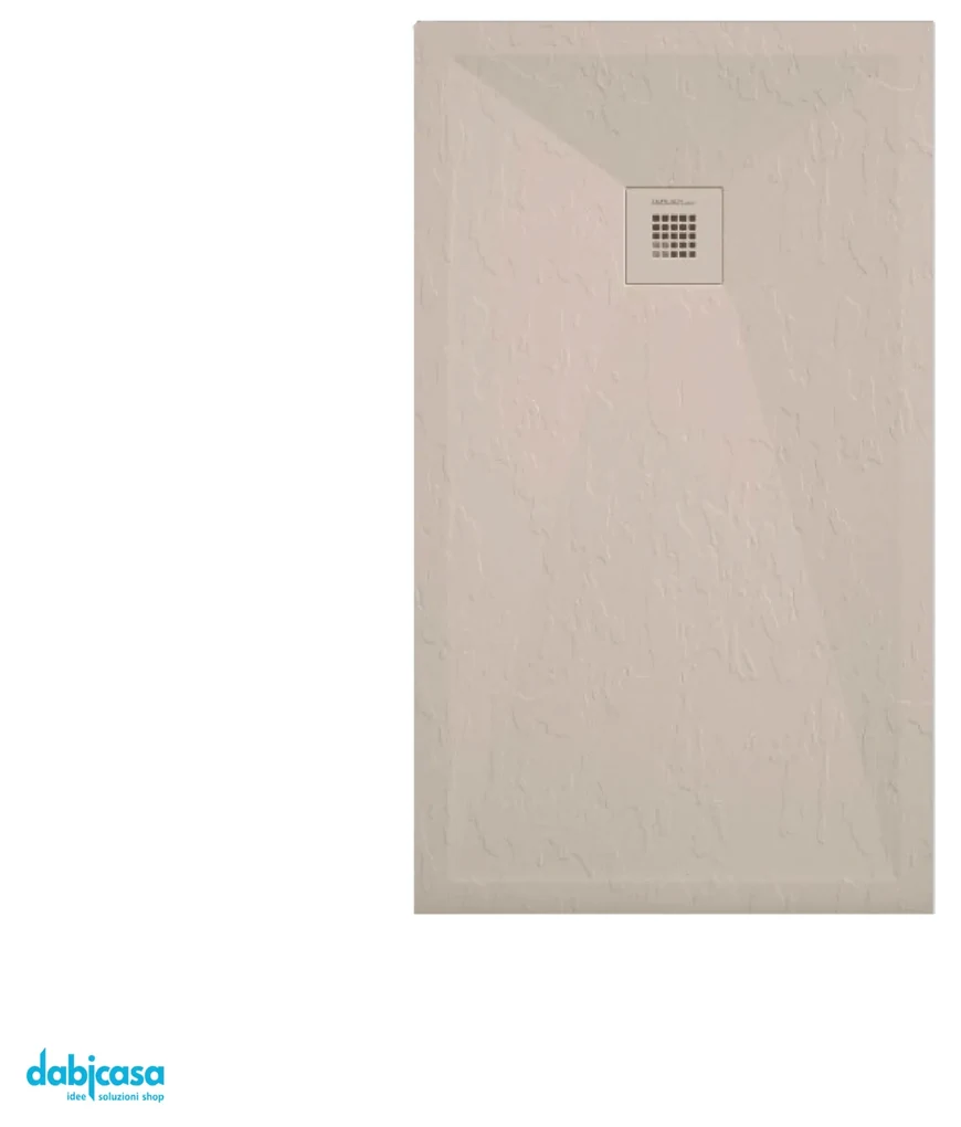 Duplach "Plus" Piatto Doccia Marmoresina Effetto Pietra Colore Crema 80x120 H 3