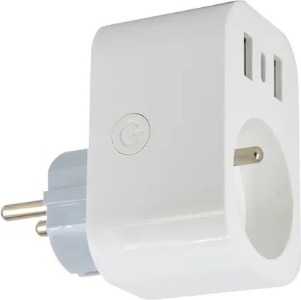 Immax NEO 07772L - Multipresa intelligente 16A/230V con 2x USB + 1x USB-C, Wi-Fi Tuya