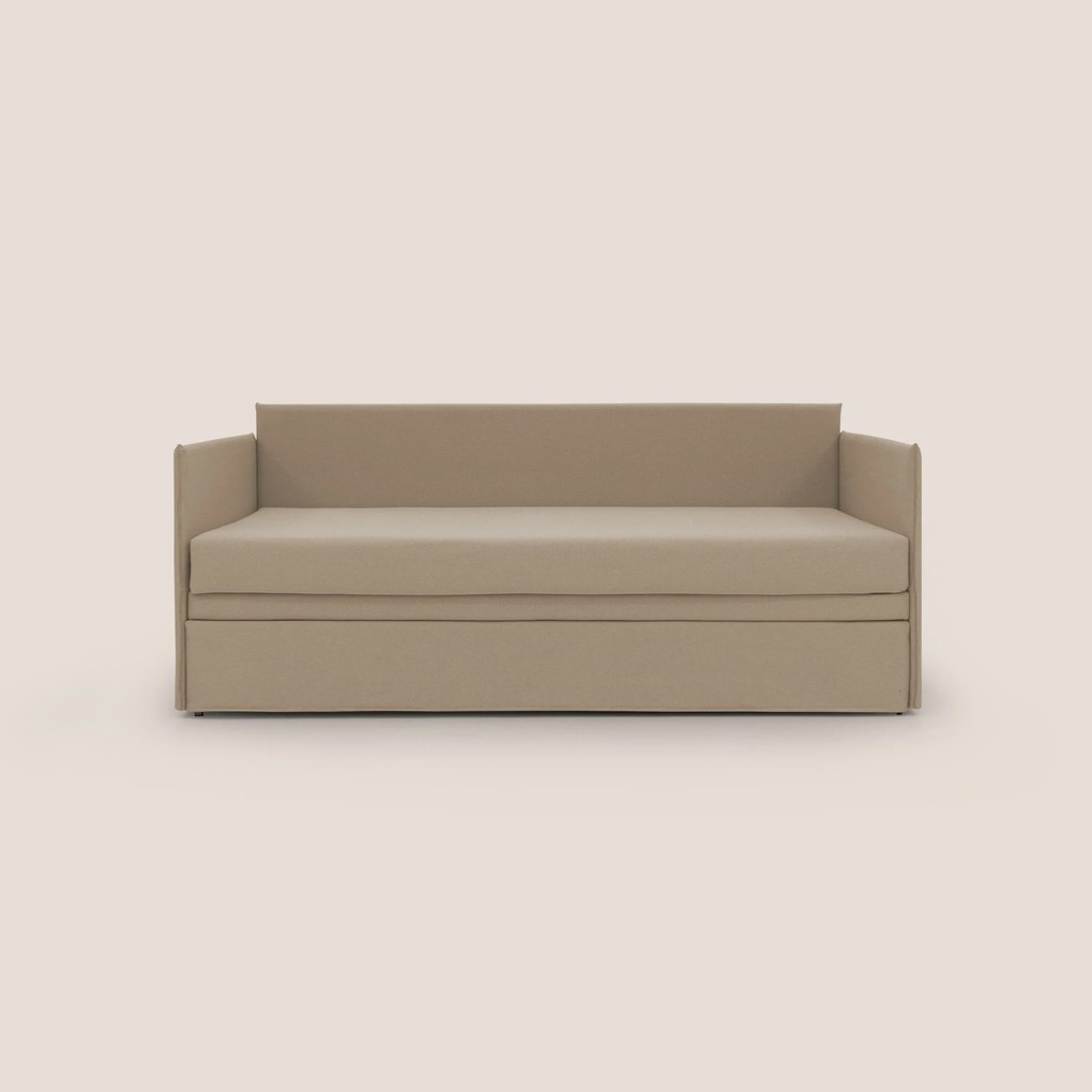 Brenta Divano duplex con doppio letto in tessuto simil cotone impermeabile T13 beige