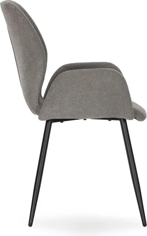 Set di sedie da pranzo grigia in imbottito 2 pz Ansu – Marckeric