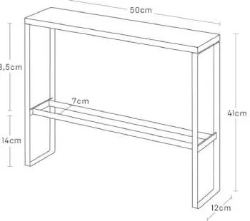 Pantofolaio in metallo in colore bianco e naturale Tower - YAMAZAKI