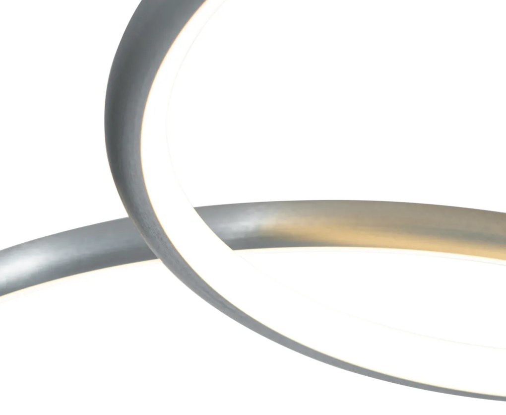 Plafoniera in acciaio con LED dimmerabile a 3 livelli 4 luci - Joaniqa