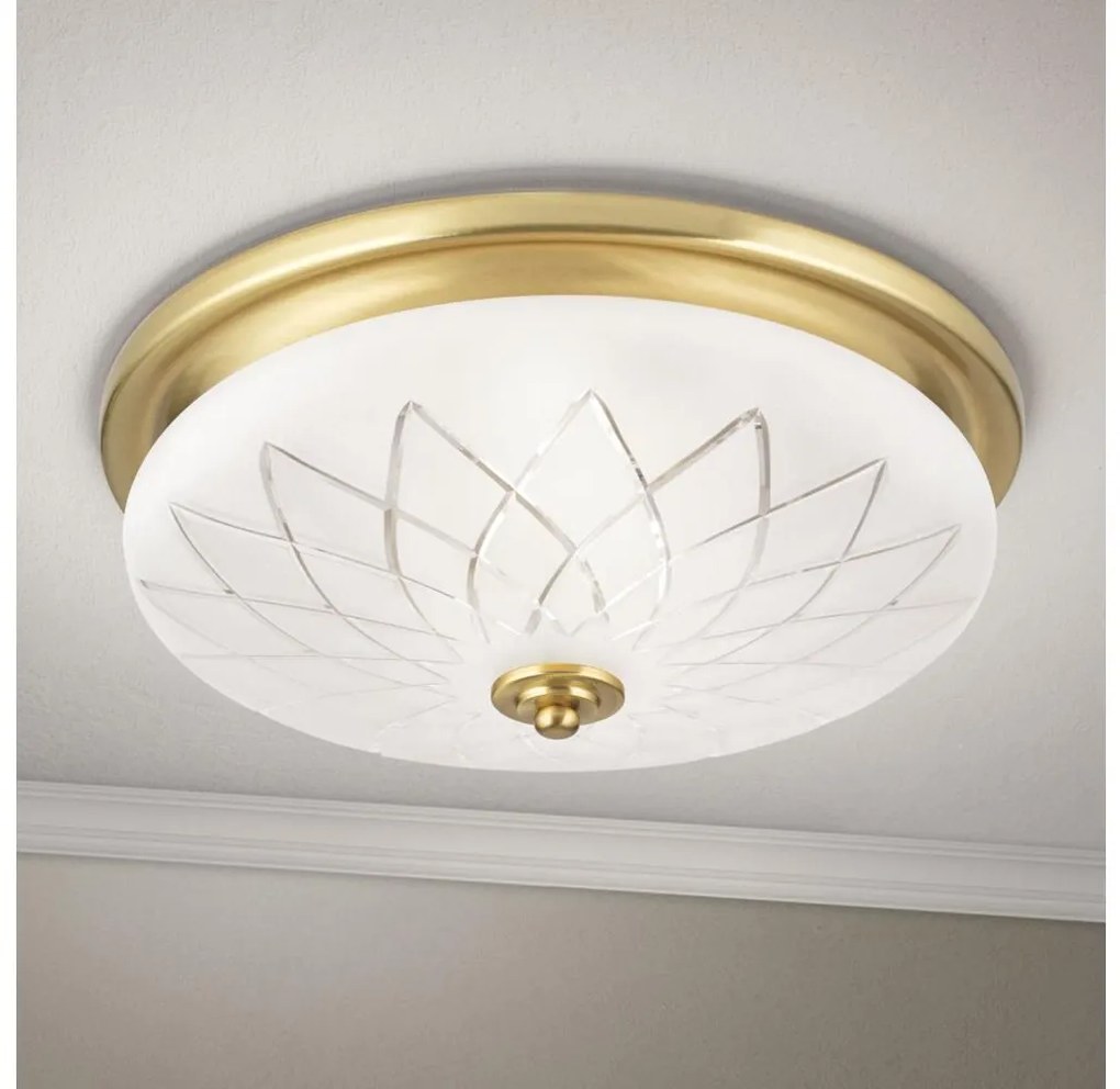 Orion DL 7-791/37 - Plafoniera PORTO 2xE27/40W/230V diametro 37 cm oro