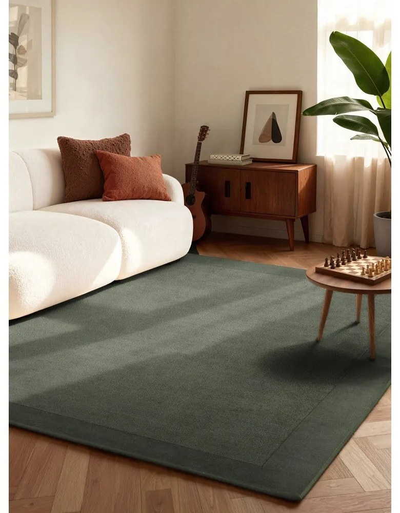 Tappeto verde scuro in misto lana tessuto a mano 200x300 cm Kari – Villeroy&amp;Boch