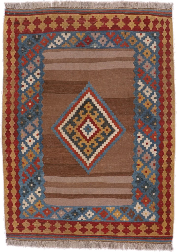Kilim Tappeto 150 x 110 (Iran) Tessuto A Mano