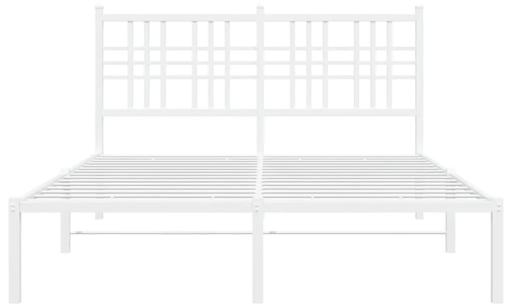 Giroletto con testiera metallo bianco 140x190 cm