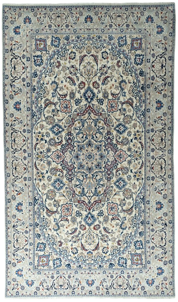 Nain Tappeto persiano 340 x 200 Beige (Iran) Annodato A Mano