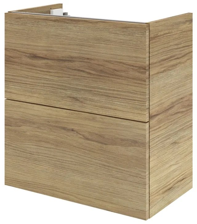 Mobile da bagno sospeso sotto lavabo L 60 x H 64 x P 35 cm rovere lucido, 2 cassetti SENSEA Neo Frame