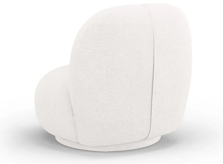 Poltrona bianca in tessuto bouclé Chuck - Micadoni Home