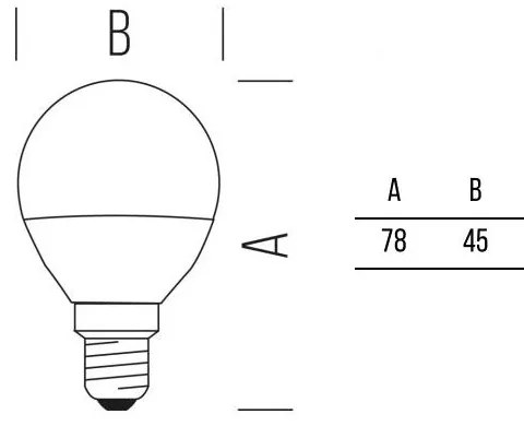 Sfera 470lm 4,5W E14 OP WW DIM