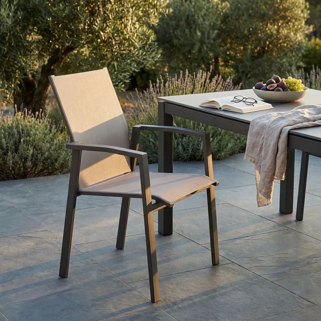 LOTUS - poltrona da giardino in alluminio