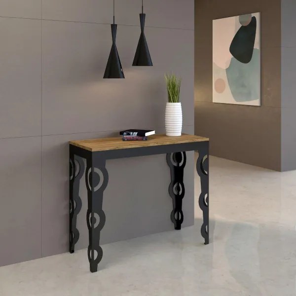 Consolle 90x40 cm allungabile a 300 cm KARAMAY EVOLUTION Quercia Natura