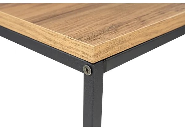 Tavolino da salotto CANVAS 80x100 cm pino atlantic/nero