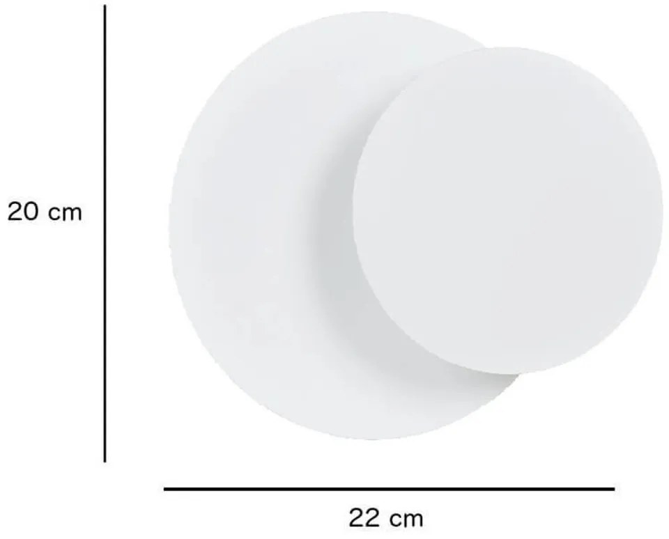Applique da Parete Circle Bianca Luce Indiretta G9