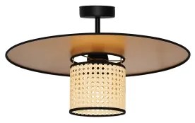 Duolla - Lampadario a plafone TOKYO RATTAN 1xE27/15W/230V diametro 50 cm oro/rattan