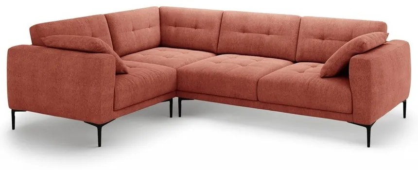 Divano angolare color mattone (con penisola a sinistra/a L) Bemy – Micadoni