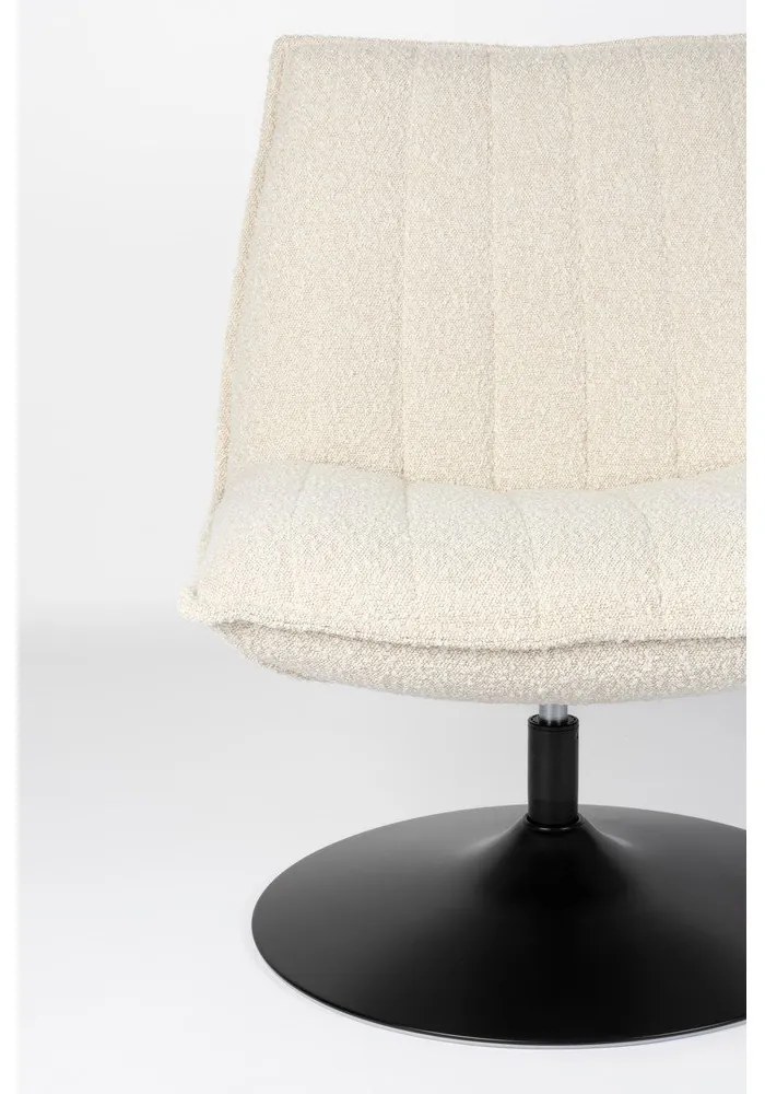 Poltrona bianca in tessuto bouclé Jax - White Label