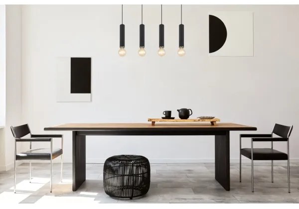 Globo 15499-4H - Lampadario a sospensione con filo MARION 4xE27/60W/230V legno nero