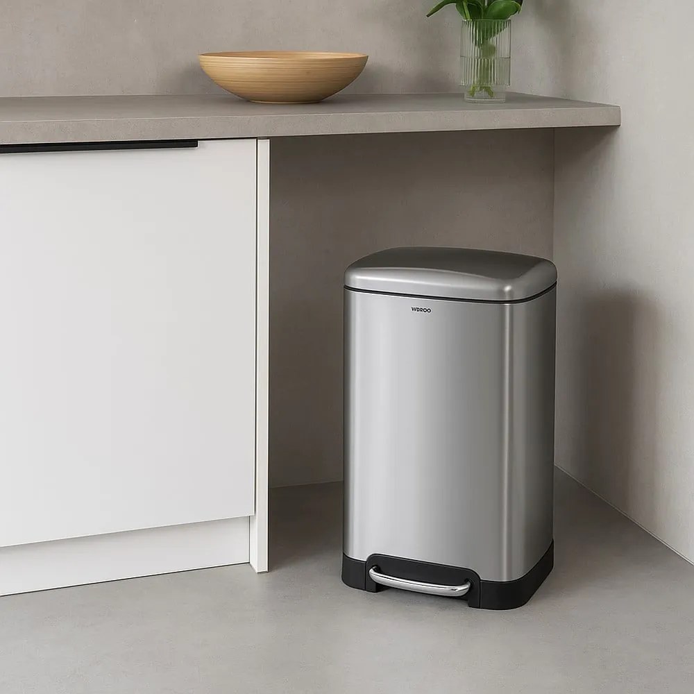 Bidone a pedale in acciaio inox, 30 l - Wenko