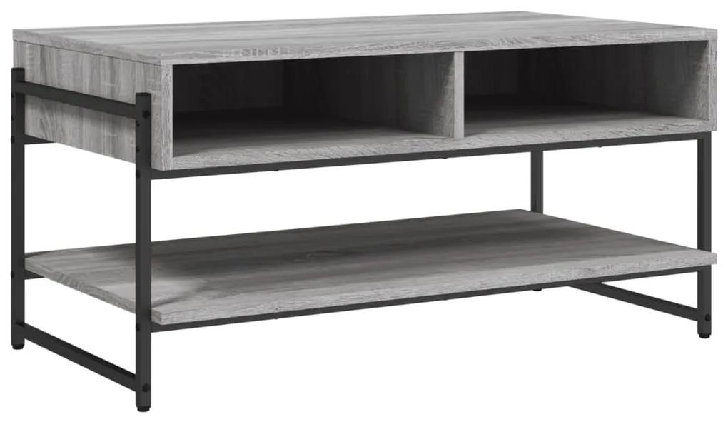 Tavolino da Salotto Grigio Sonoma 90x50x45 cm Legno Multistrato