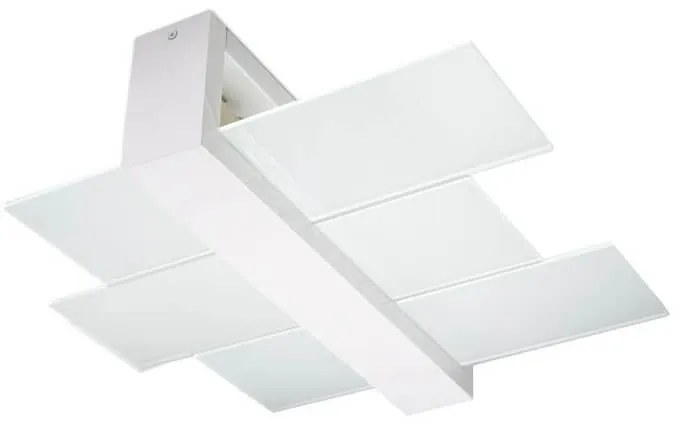 Plafoniera da Soffitto in Legno e Vetro 2xE27 FENIKS 2 da Interno Colore del corpo Bianco
