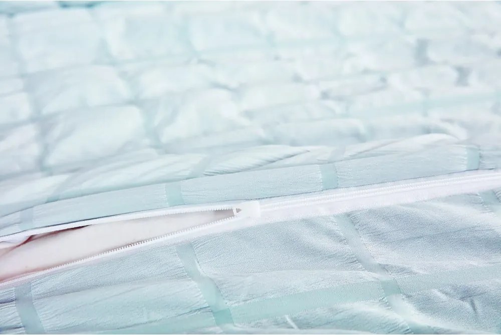 Biancheria da letto in grigio chiaro in crêpe per letto singolo 140x200 cm Naomi – My House