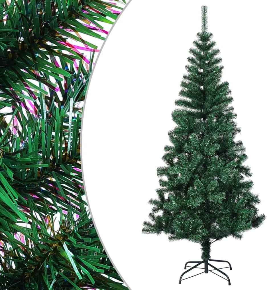 Albero di Natale Artificiale Punte Iridescenti in PVC, Albero di Natale Artificiale Punte Iridescenti Verde 150 cm PVC