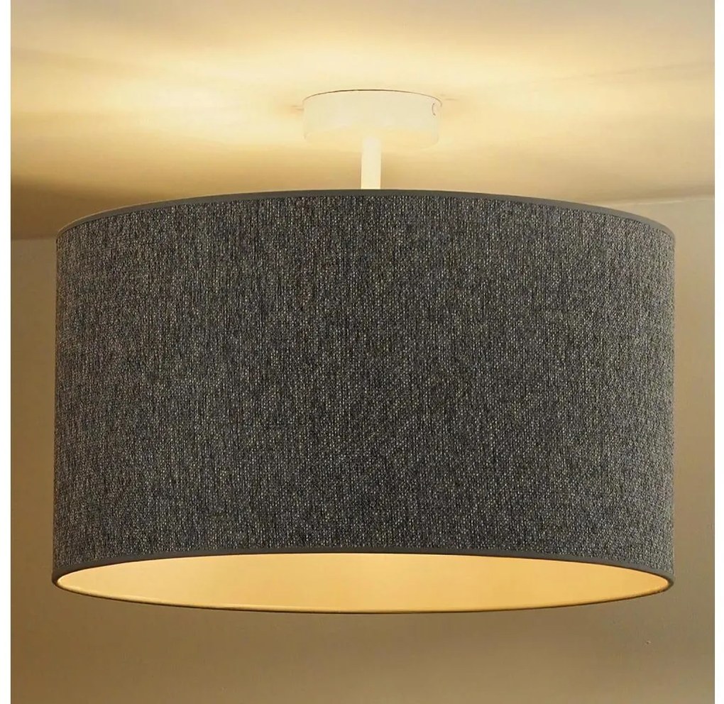 Duolla - Lampadario a plafone ROLLER ECO RECYCLING 1xE27/15W/230V diametro 45 cm grigio