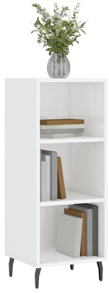 Credenza bianco lucido 34,5x32,5x90 cm in legno multistrato