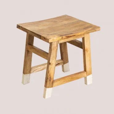 Sgabello basso in legno Pid Style Bianco - Sklum