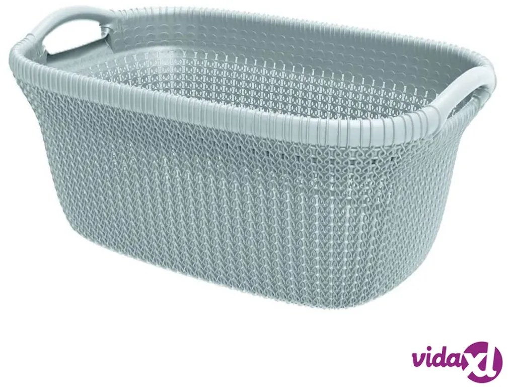 Curver Cesto Portabiancheria Knit 40 L Azzurro